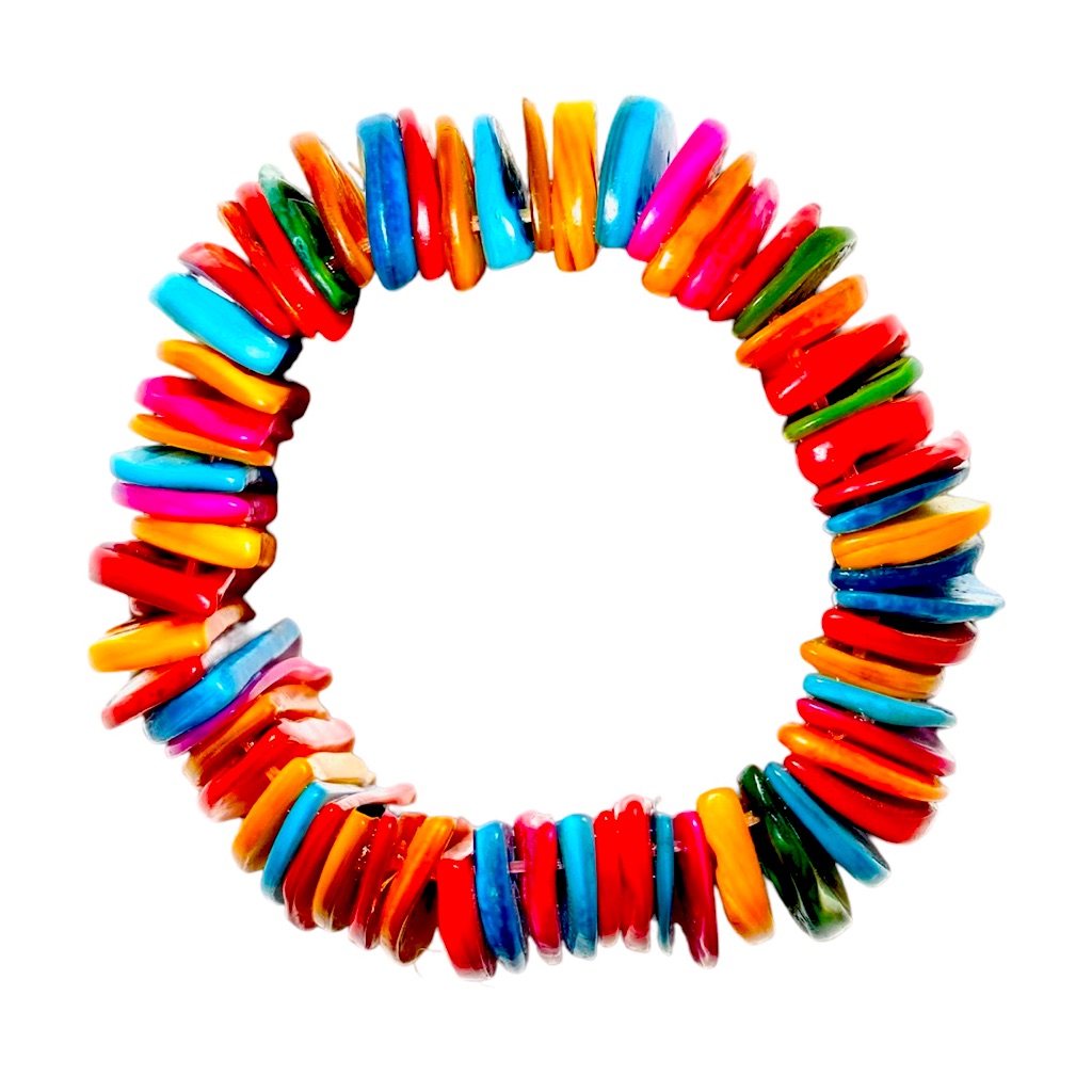 High Quality Natural Rainbow Shell Bracelet Women Stretchable Jewelry